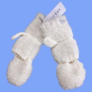Guess Ivory Convertible Mittens OS NWT
